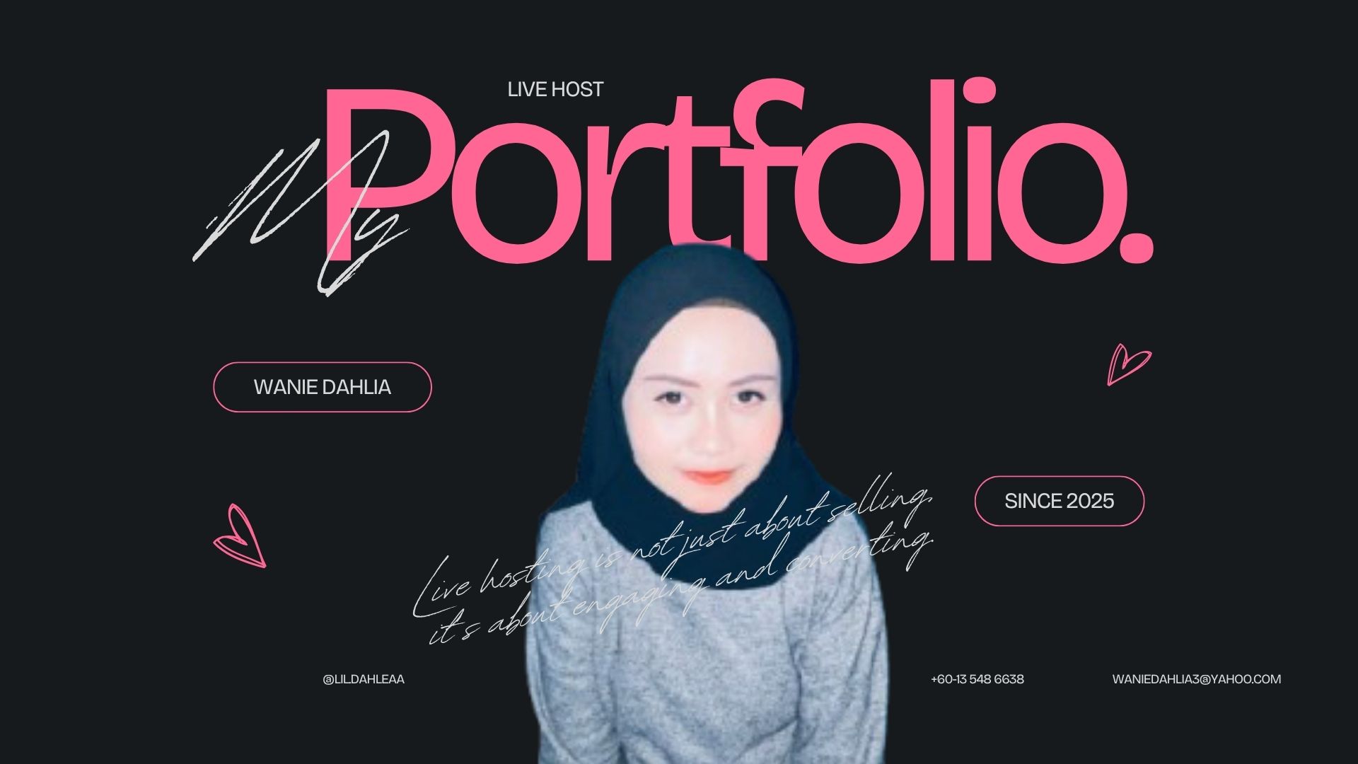 Black and Pink Modern Portfolio Presentation - 1