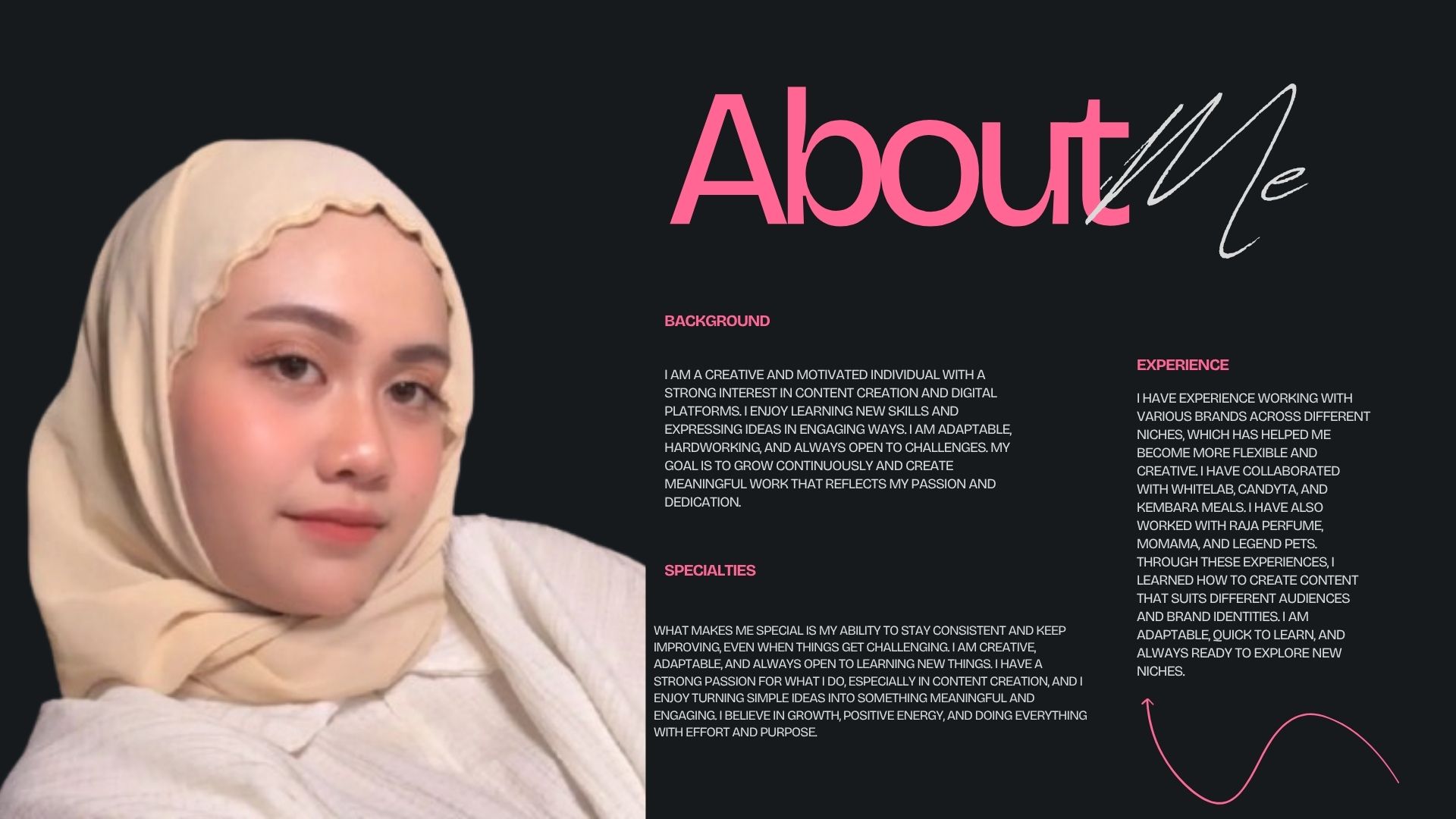 Black and Pink Modern Portfolio Presentation - 2